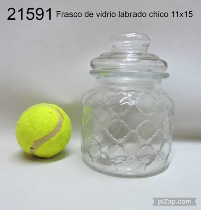 Imagen de FRASCO DE VIDRIO LABRADO  CHICO 11X15 CM 3.24
